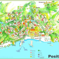 Map of The Amalfi Coast Italy
